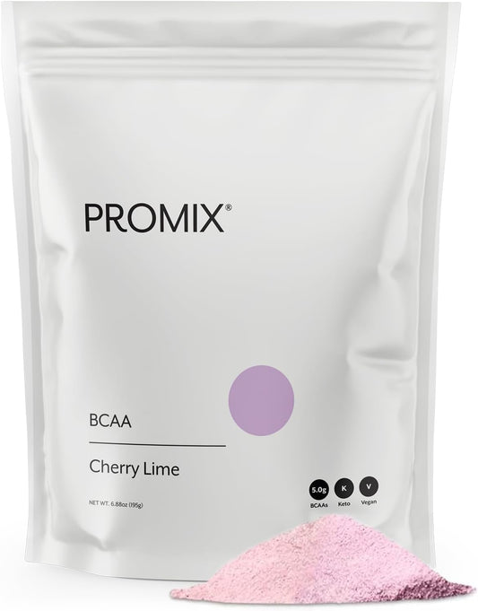 ProMix Nutrition Plant-Based BCAA Post-Workout Powder, Cherry Lime Flavor - Supports Lean Muscle Growth, Recovery, & Endurance - Zero Fat, Sugar, Carbs - Gluten-Free