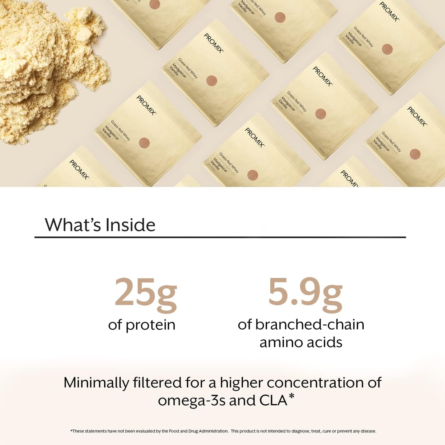 ProMix Nutrition Vanilla Whey Protein Powder - 5lb Bulk, Grass-Fed & Natural - Post Workout Shakes, Smoothies, Baking - Gluten-Free & Keto - BoostGo Australia