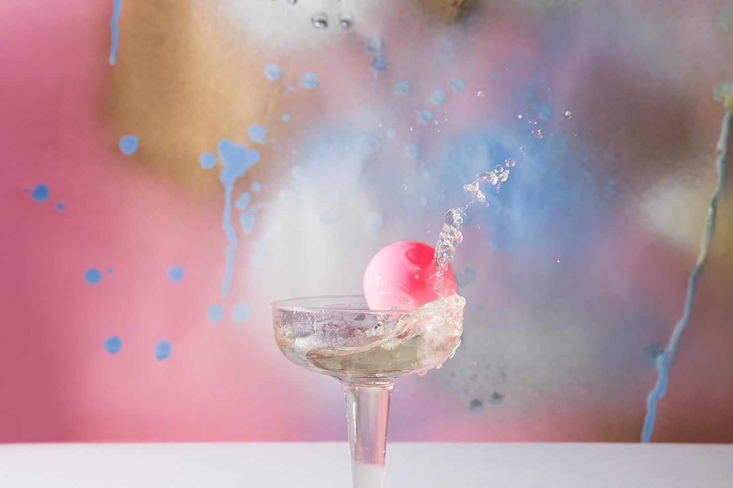 Prosecco Pong Drinking Game Set with Balls - Perfect for Bachelorette, Girls Night, Birthday, Bridal Shower, NYE, Christmas - Includes 12 Glasses