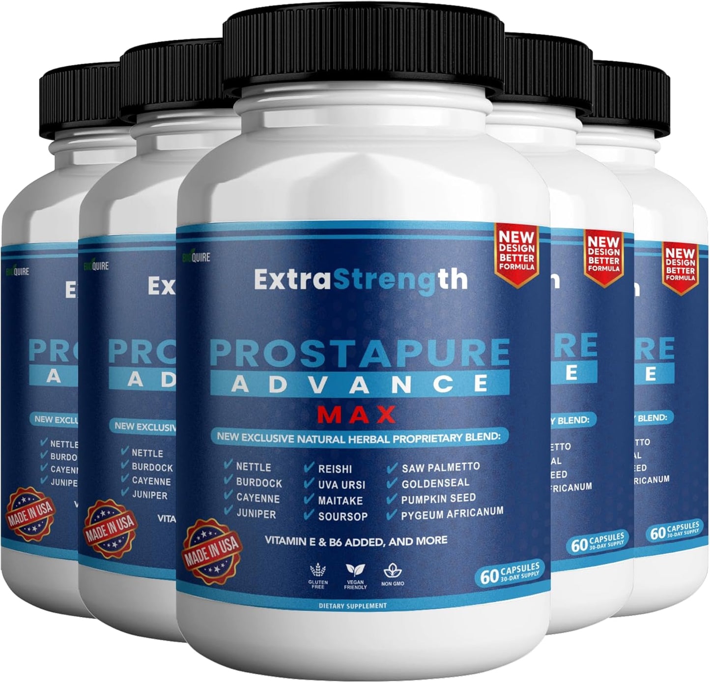 ProstaPure Advance Max Prostate Health Support Supplement - 1500 Capsules, Saw Palmetto, Vegan, Non-GMO, Gluten-Free - Bulk Pack