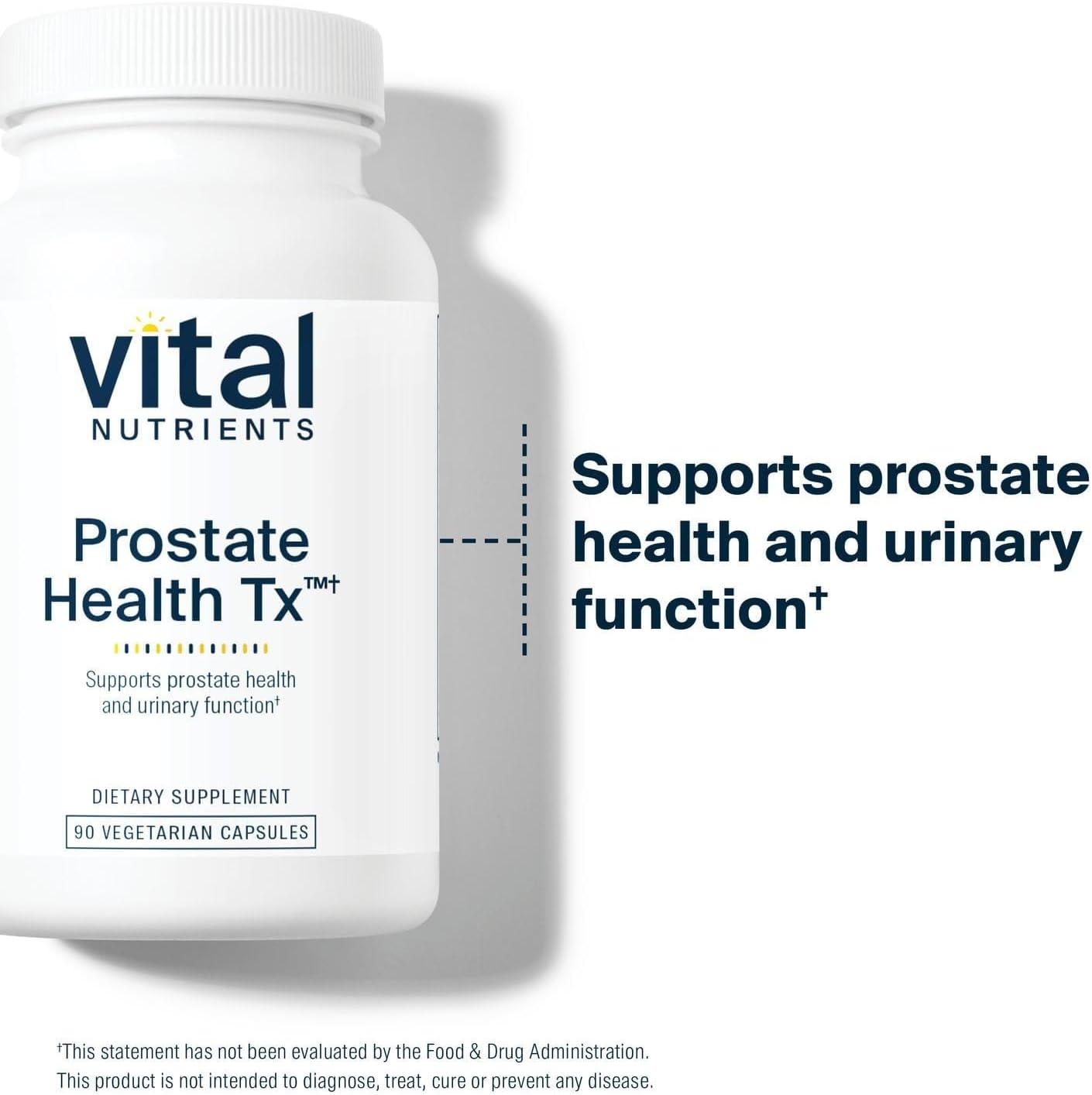 Prostate Health Support - 90 Vegetarian Capsules - Evidence-Based Formula for Vital Nutrients