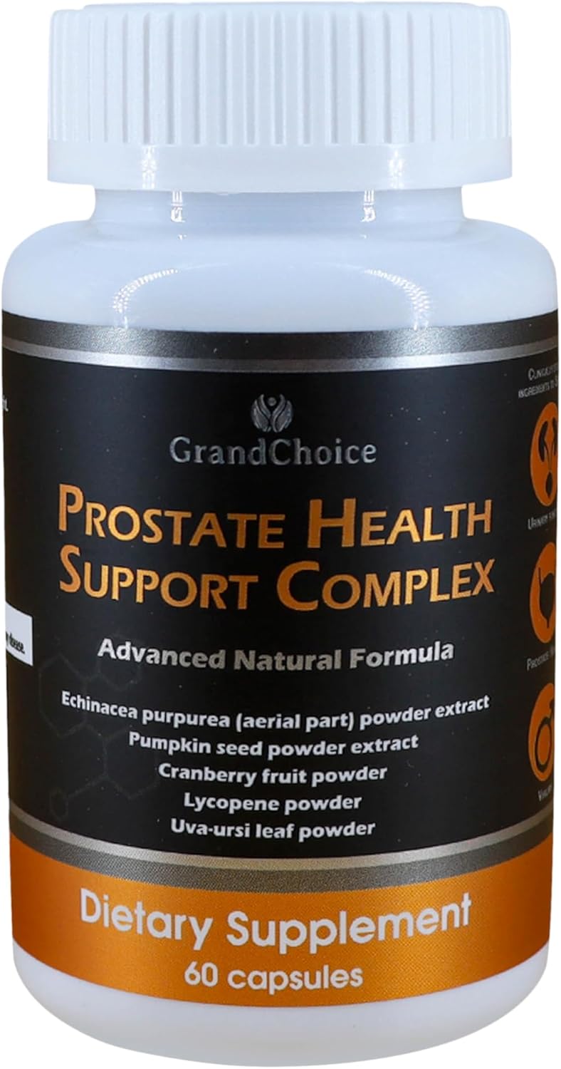 Prostate Health Support Complex - 500mg Capsules with Pumpkin Seed Extract, Cranberry, Zinc & More - 60 Count
