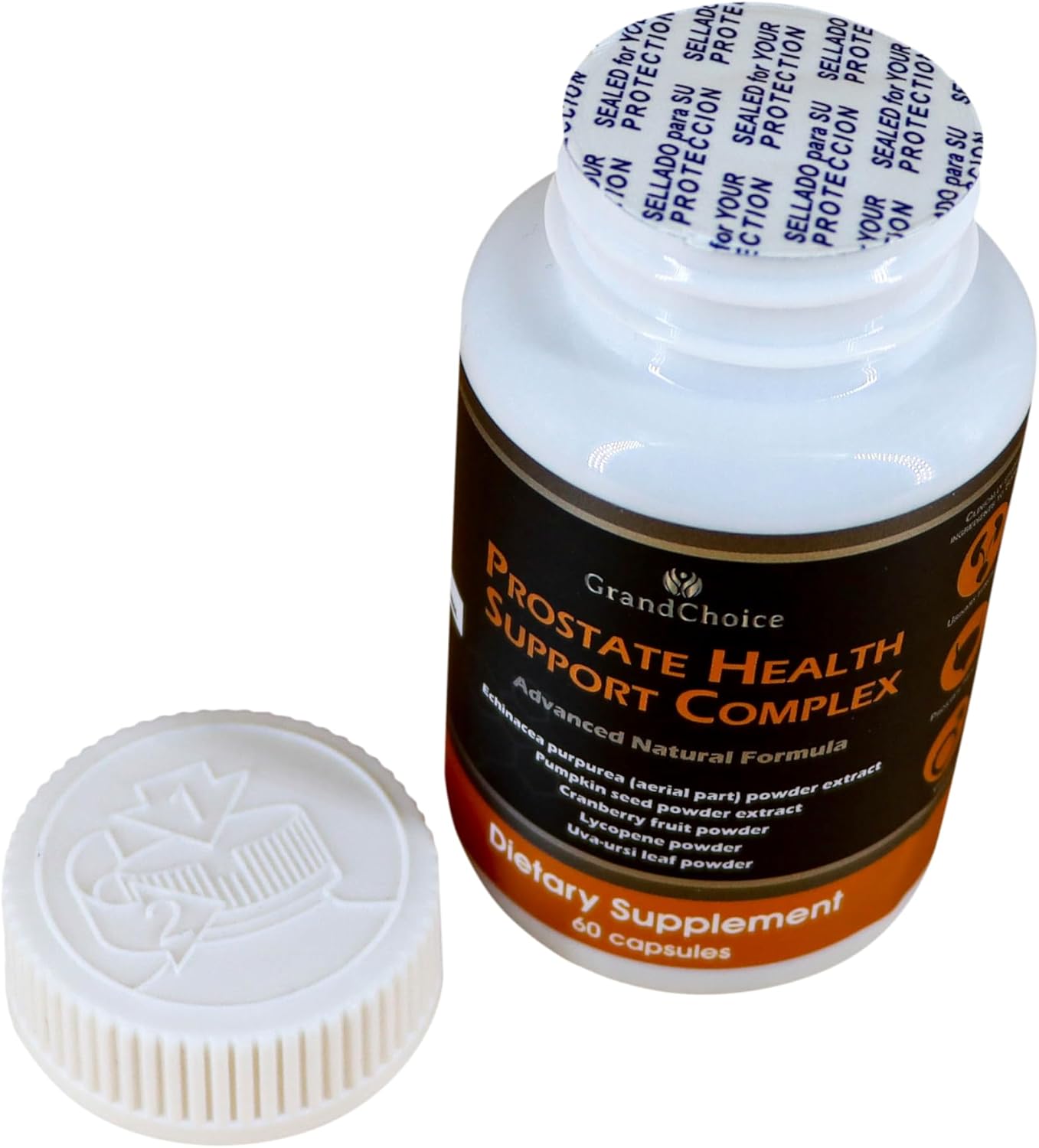 Prostate Health Support Complex - 500mg Capsules with Pumpkin Seed Extract, Cranberry, Zinc & More - 60 Count