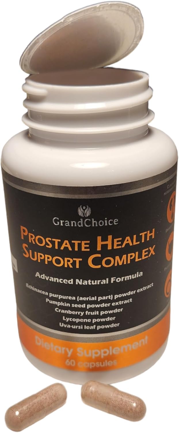 Prostate Health Support Complex - 500mg Capsules with Pumpkin Seed Extract, Cranberry, Zinc & More - 60 Count