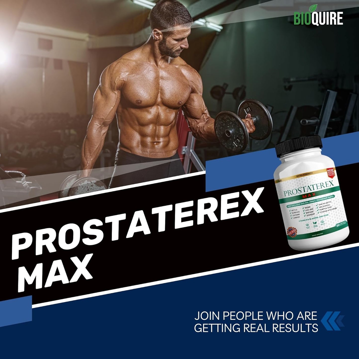 ProstateRex Max Extra Strength Supplement for Prostate Health Support with Saw Palmetto - 120 Capsules, Vegan & Non-GMO