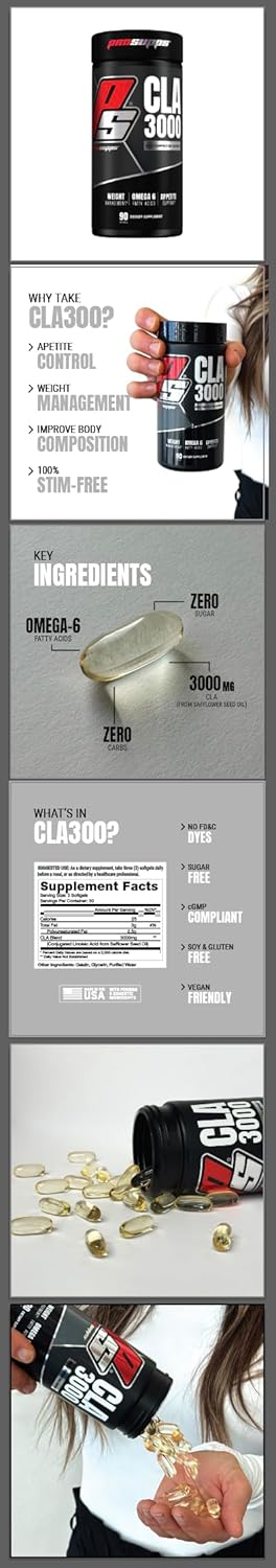 ProSupps CLA 3000 Softgels for Lean Body Composition - 90 Count