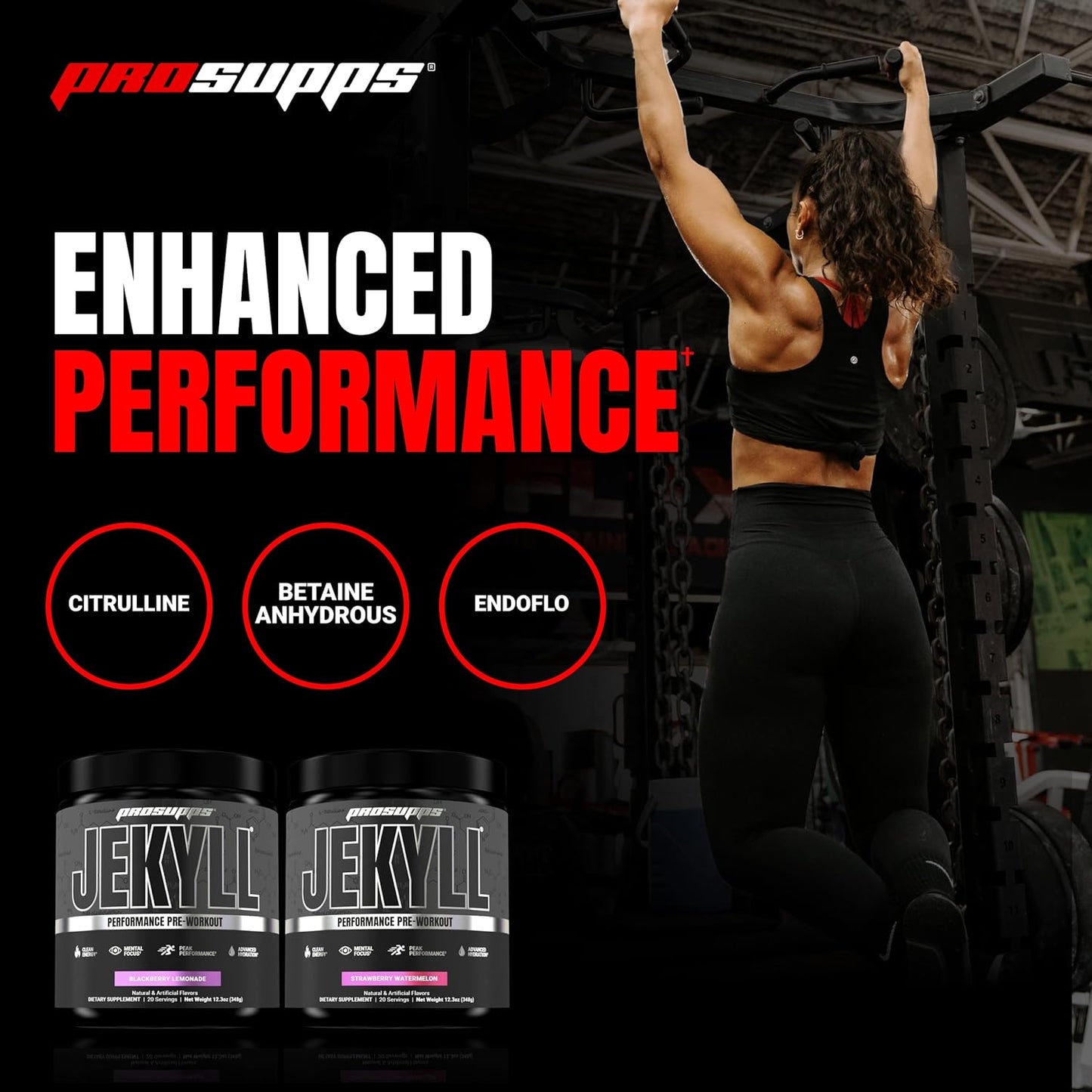PROSUPPS Dr. Jekyll Low Stim Pre-Workout with Nootropics for Sustained Focus - 20 Servings, BlackBerry Lemonade Flavor for Men & Women