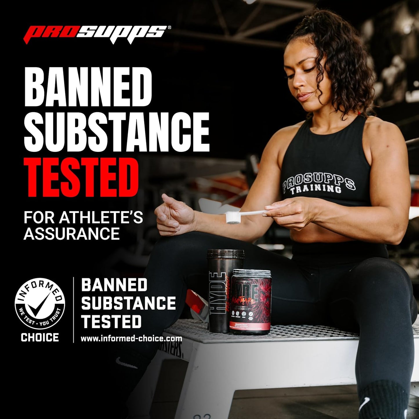 PROSUPPS Hyde Nightmare Pre-Workout Powder Energy Drink - Citrulline, Beta Alanine, Nootropics - 30 Servings, Black N' Blueberry Flavor