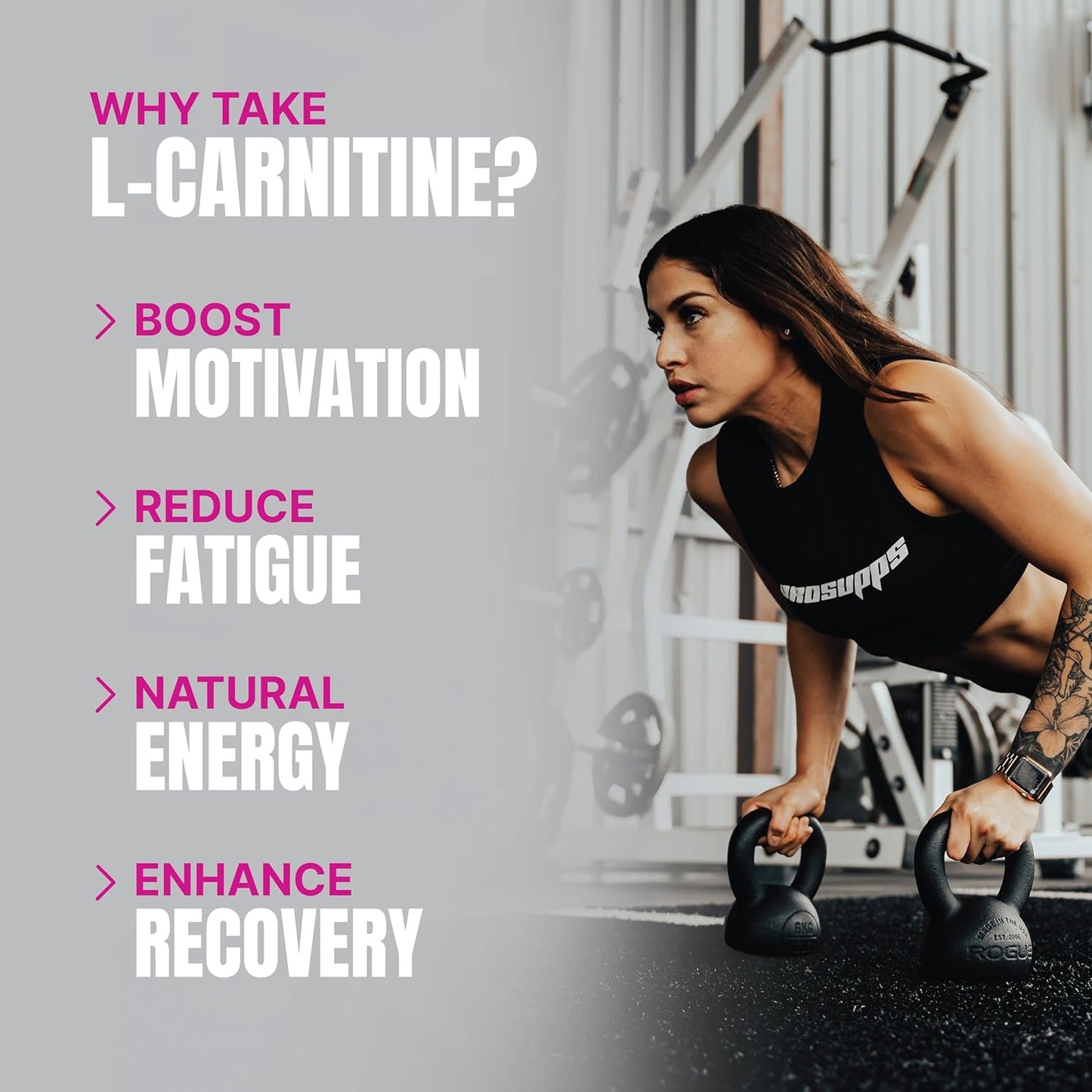 PROSUPPS L-Carnitine Liquid Shots - Stimulant-Free Workout Drink for Muscle Recovery & Performance - Clean Energy, No Sugar, No Carbs - 31 Servings, 3000 Berry Flavor