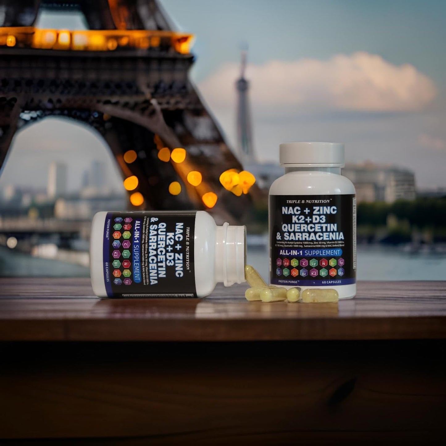 Protein Purge 28 Supplement Blend with Nattokinase, Bromelain, NAC, Turmeric, and Curcumin