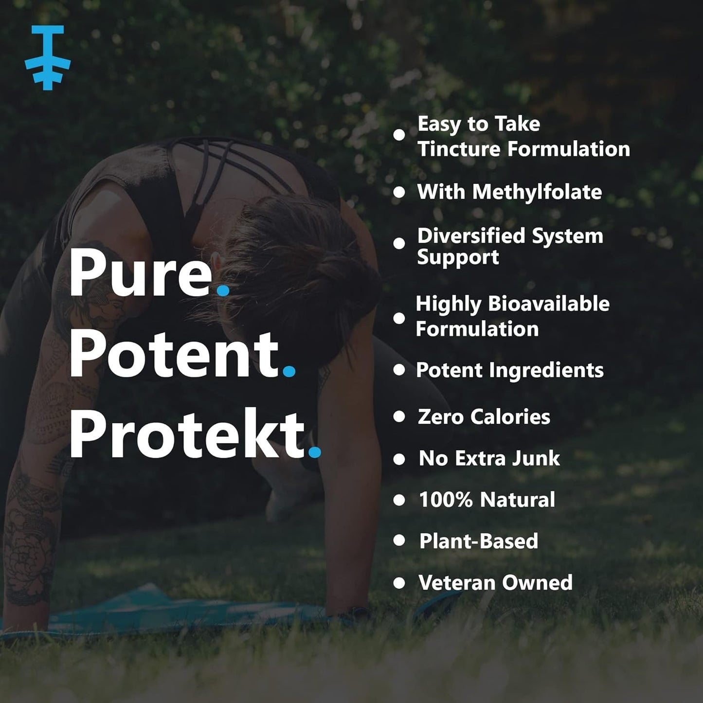 Protekt Resilient Liquid Vitamin D3 K2 B12 Drops with Methylfolate - Berry Flavored Energy & Recovery Supplement - 30mL - BoostGo Australia