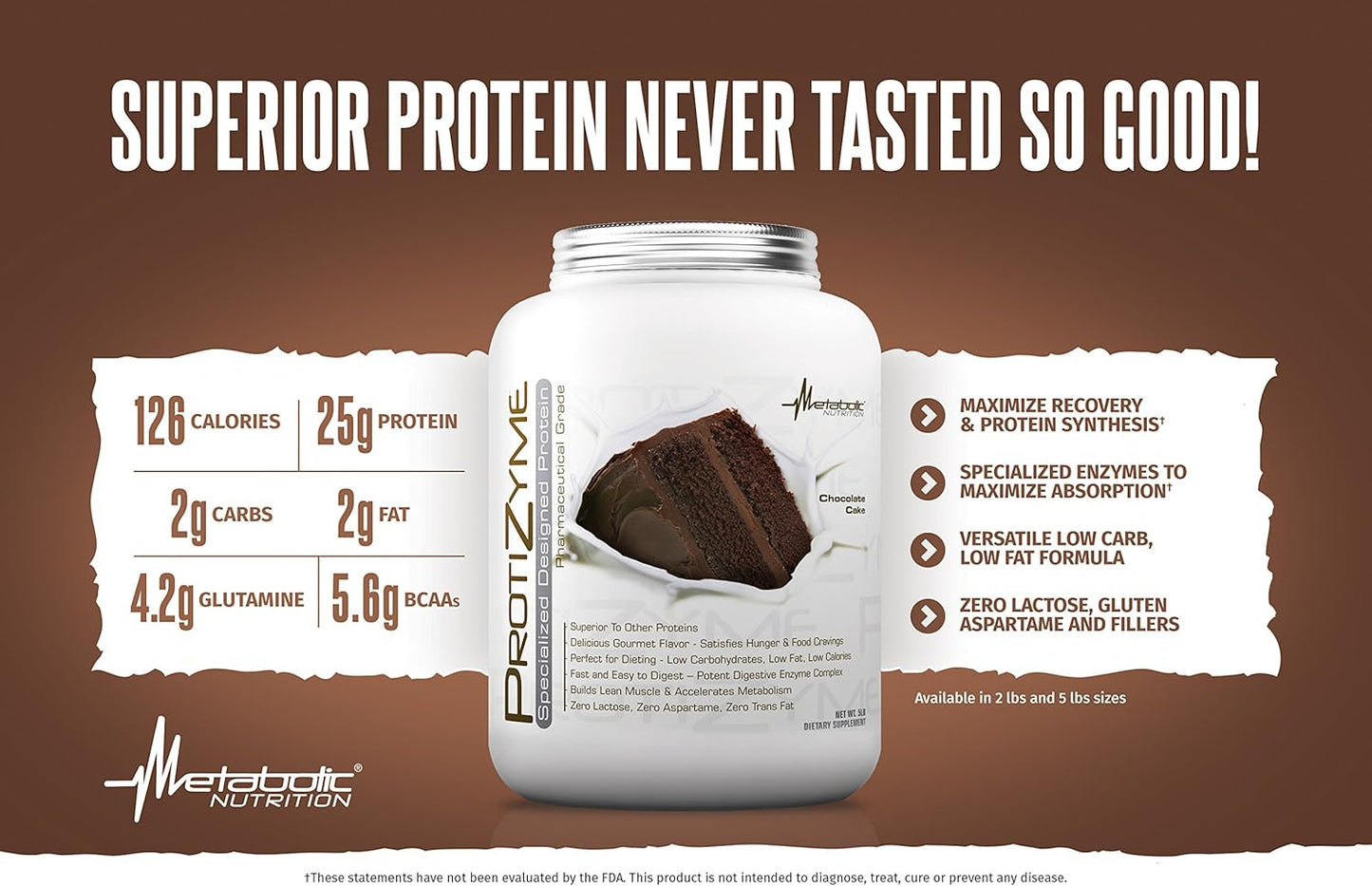 Protizyme Metabolic Nutrition Whey Protein Powder, Peanut Butter Cookie Flavor - 2 Pound, High Protein, Low Carb, Low Fat, with Digestive Enzymes and 24 Essential Vitamins and Minerals