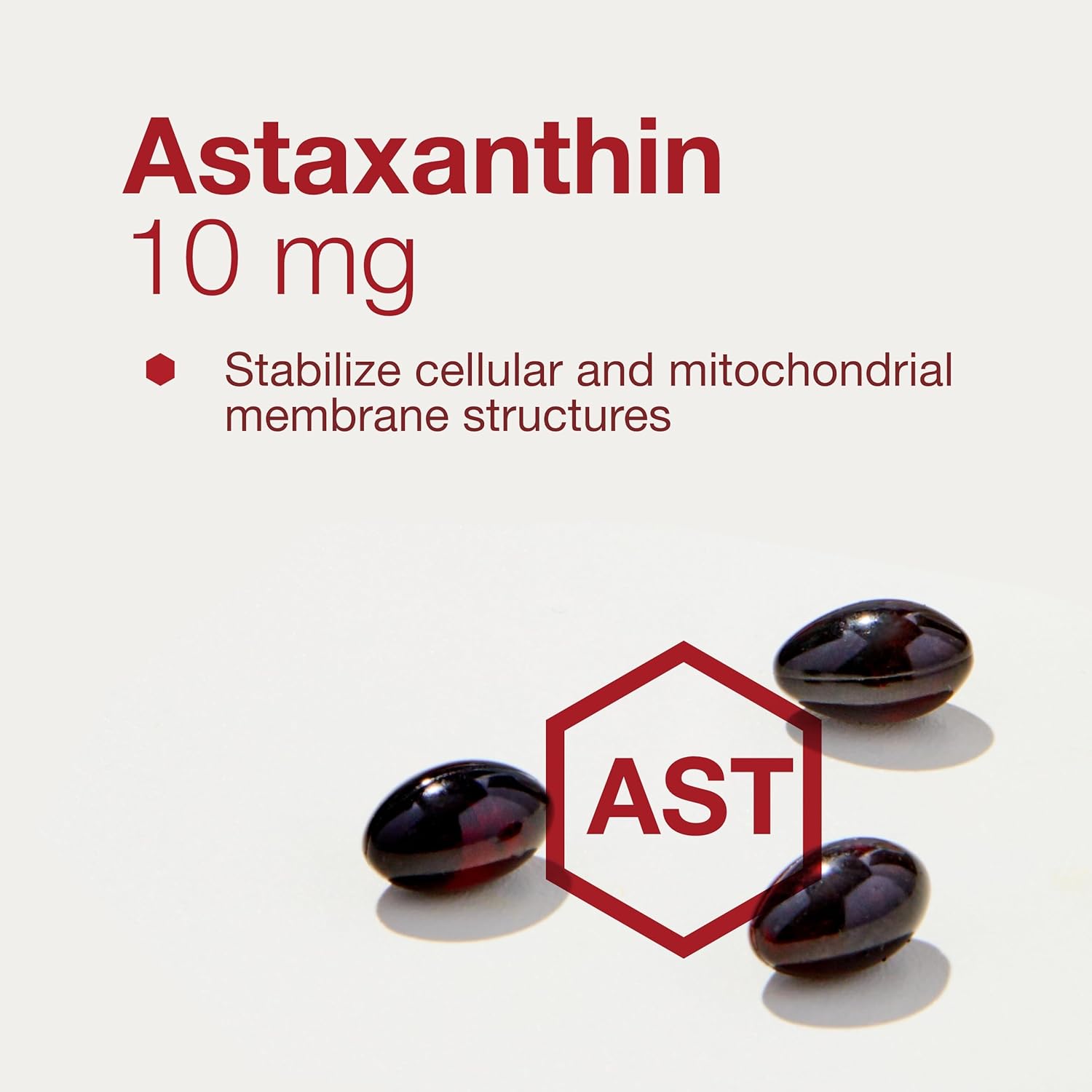 Protocol Astaxanthin 10mg Softgels - Supports Cellular Health, Carotenoid Supplement, Non-GMO, Dairy Free - 60 Softgels