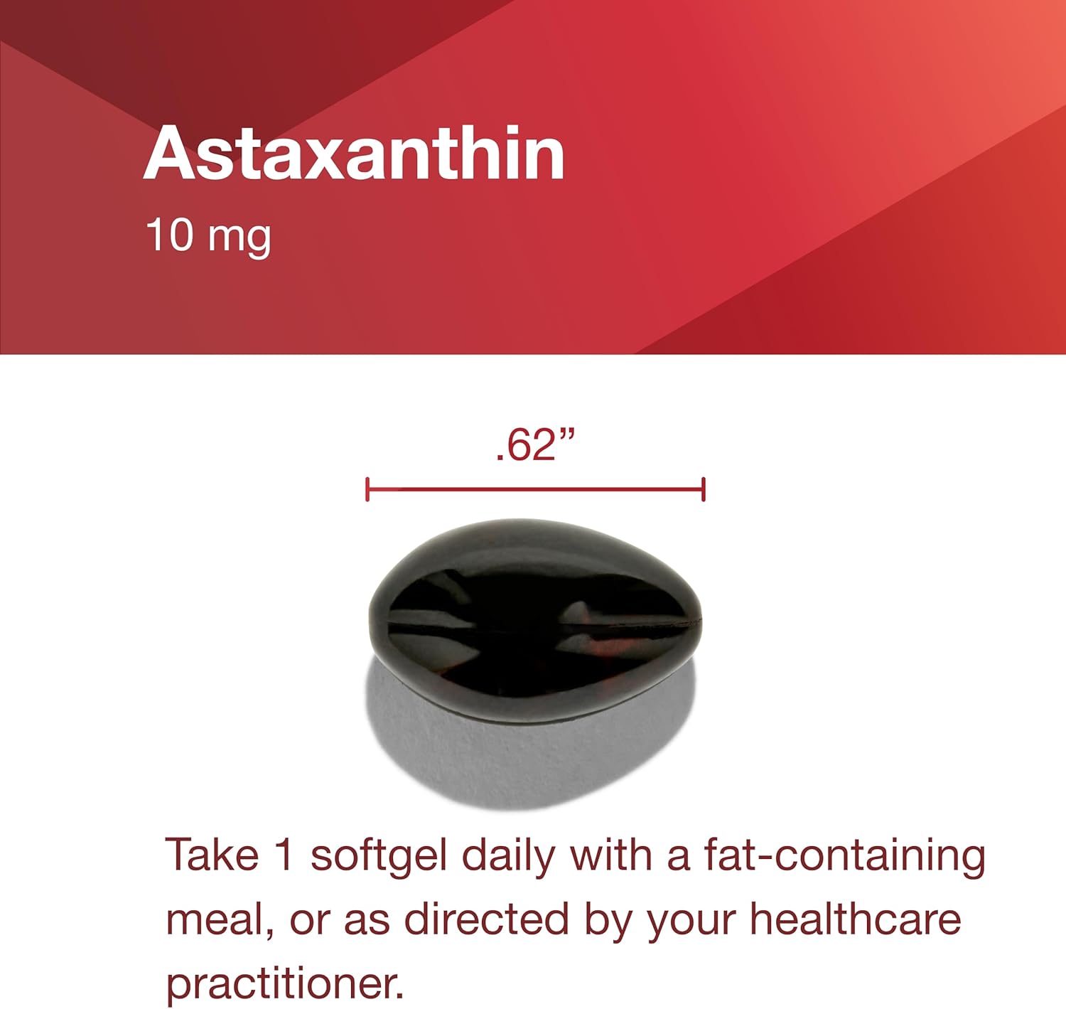 Protocol Astaxanthin 10mg Softgels - Supports Cellular Health, Carotenoid Supplement, Non-GMO, Dairy Free - 60 Softgels
