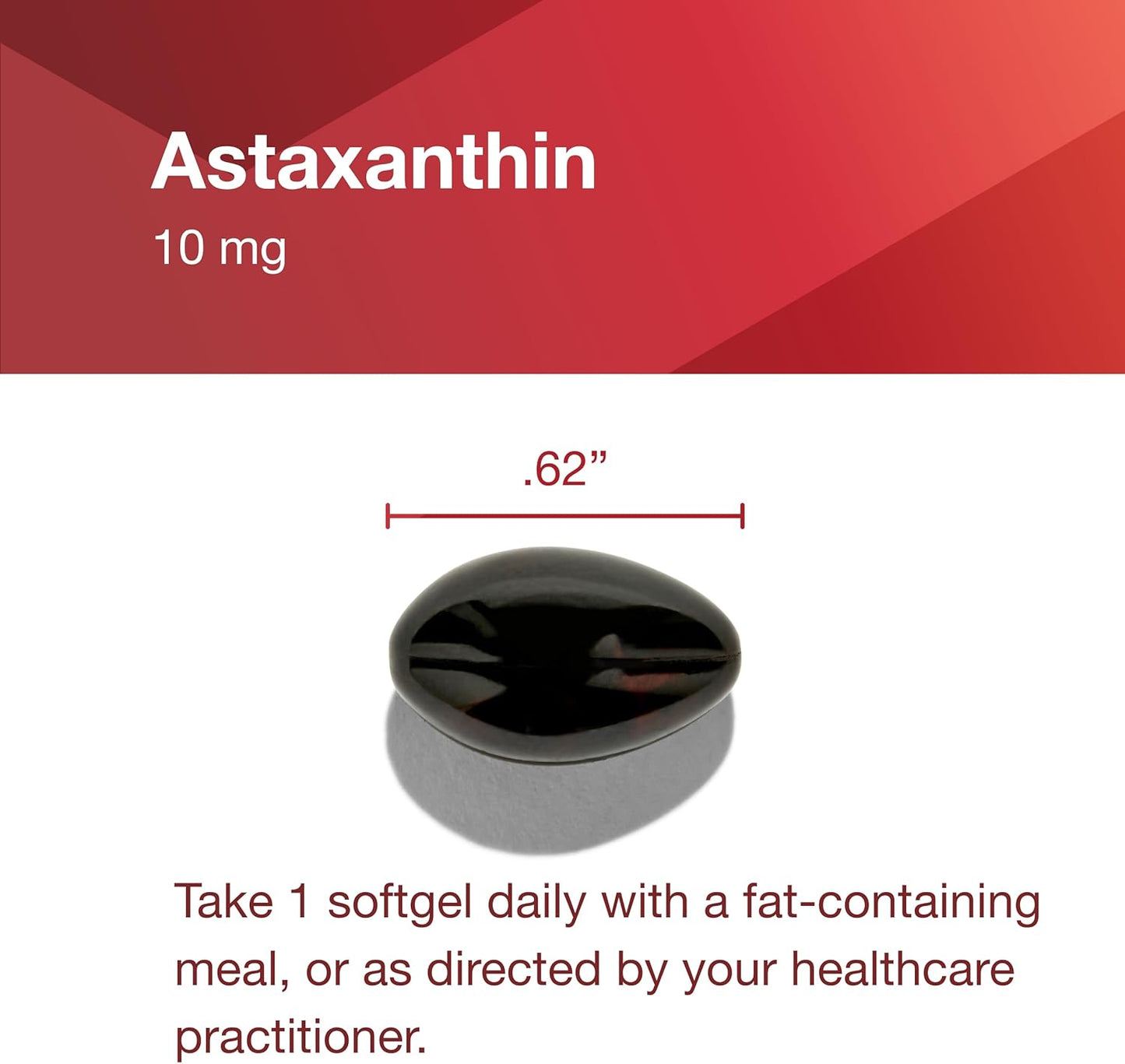 Protocol Astaxanthin 10mg Softgels - Supports Cellular Health, Carotenoid Supplement, Non-GMO, Dairy Free - 60 Softgels