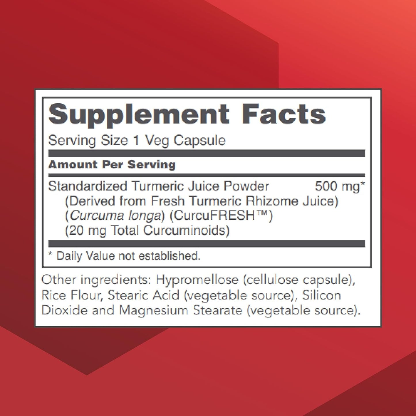 Protocol CurcuFRESH Turmeric Juice Powder Capsules - 40x Absorption, Curcuminoids, Vegan, Non-GMO - 60 Count