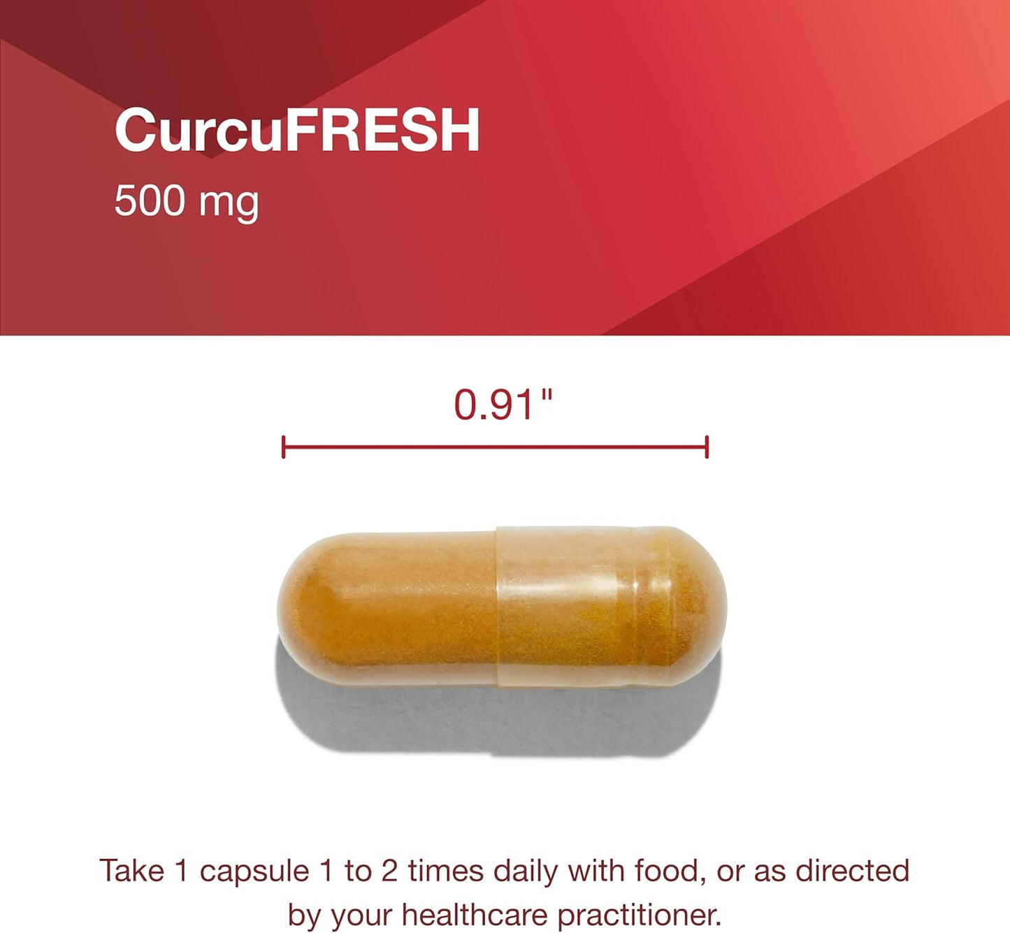 Protocol CurcuFRESH Turmeric Juice Powder Capsules - 40x Absorption, Curcuminoids, Vegan, Non-GMO - 60 Count