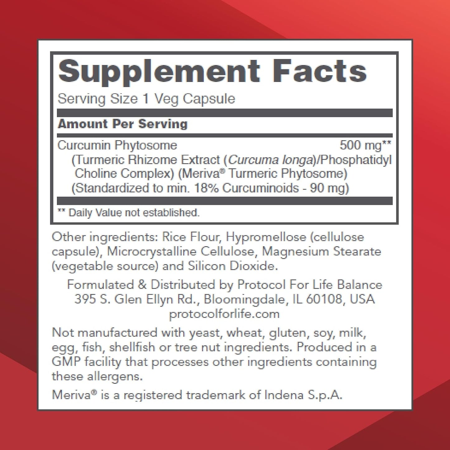 Protocol Curcumin PC Supplement for Joint Mobility, Flexibility, and Immune Support - Enhanced Absorption with Phosphatidylcholine - Non-GMO and Halal - 60 Veg Capsules