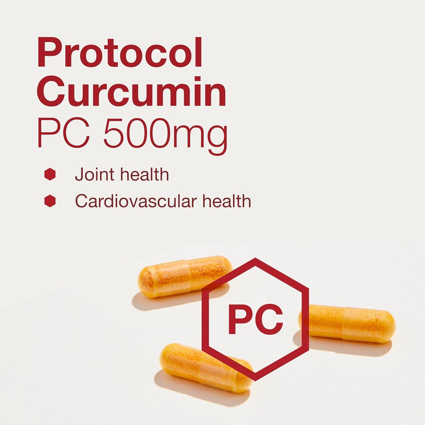 Protocol Curcumin PC Supplement for Joint Mobility, Flexibility, and Immune Support - Enhanced Absorption with Phosphatidylcholine - Non-GMO and Halal - 60 Veg Capsules