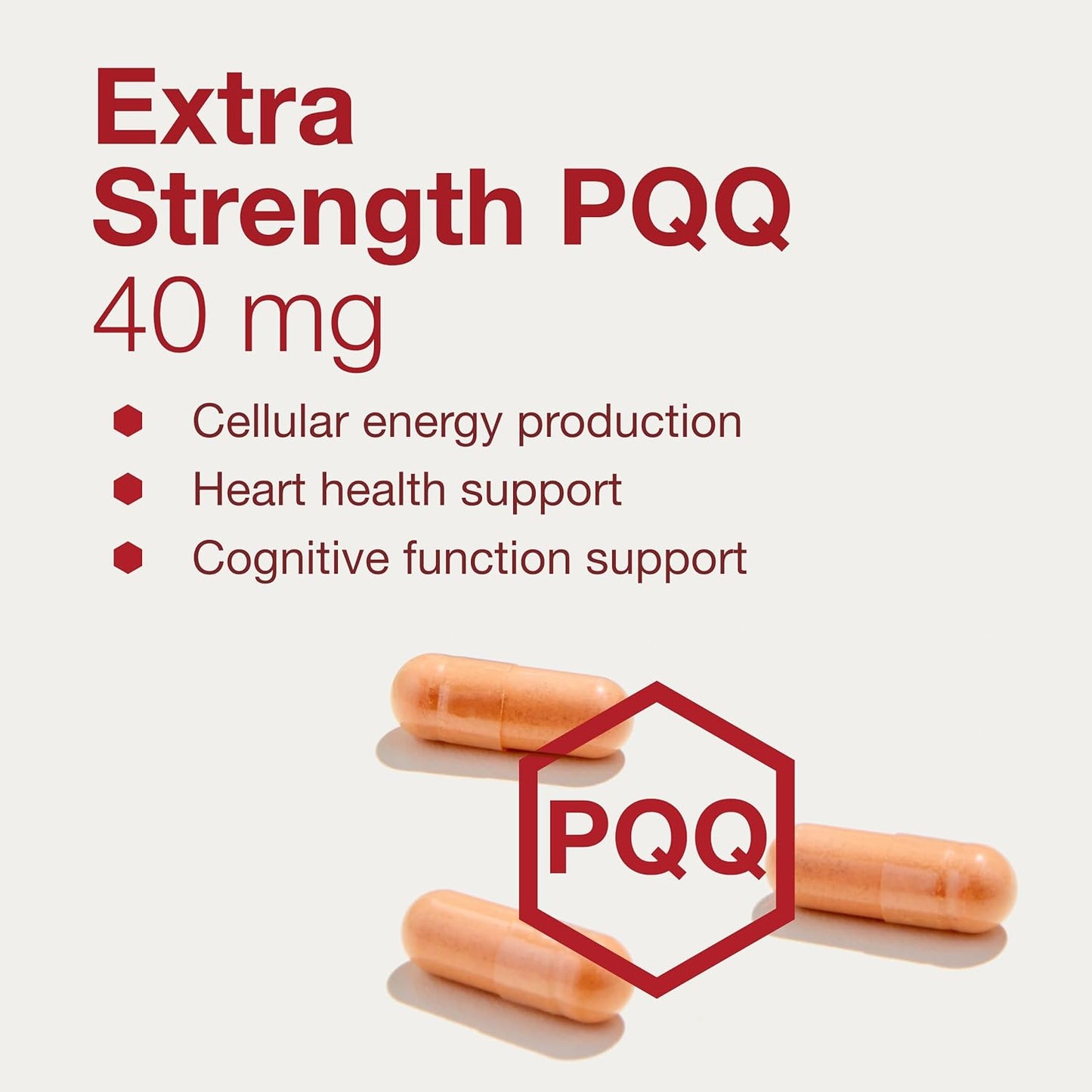 Protocol Extra Strength PQQ 40mg with Alpha-Lipoic Acid - Heart Health Supplement for Men & Women - Non-GMO & Kosher - 50 Veg Capsules