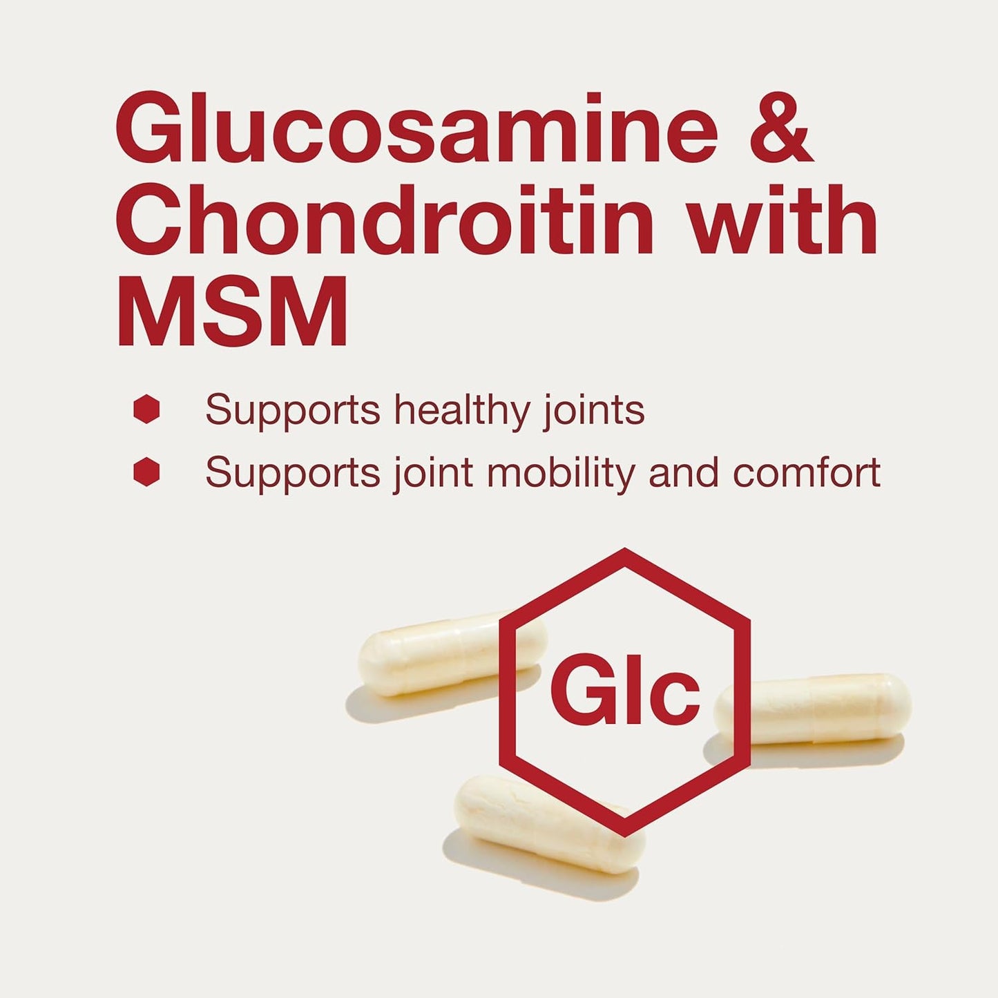 Protocol Glucosamine & Chondroitin with MSM - Joint Support Supplement - Non-GMO - 180 Veg Capsules