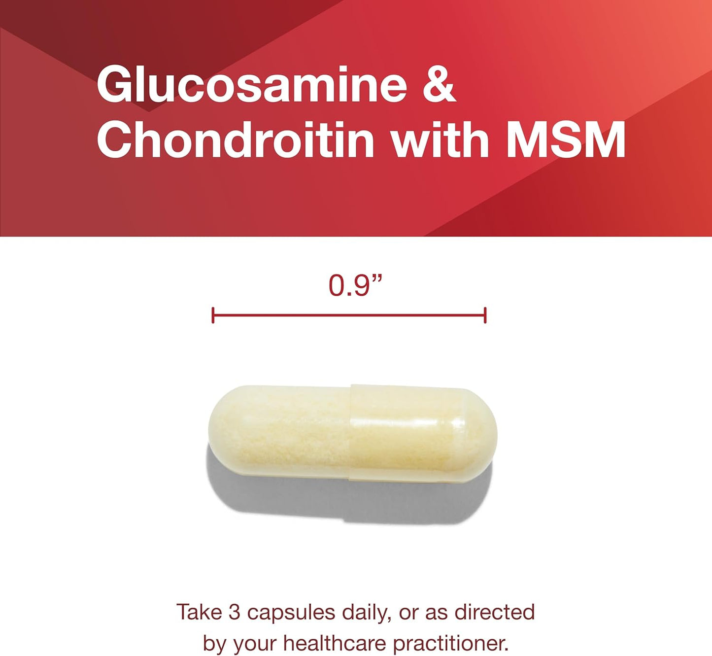 Protocol Glucosamine & Chondroitin with MSM - Joint Support Supplement - Non-GMO - 180 Veg Capsules
