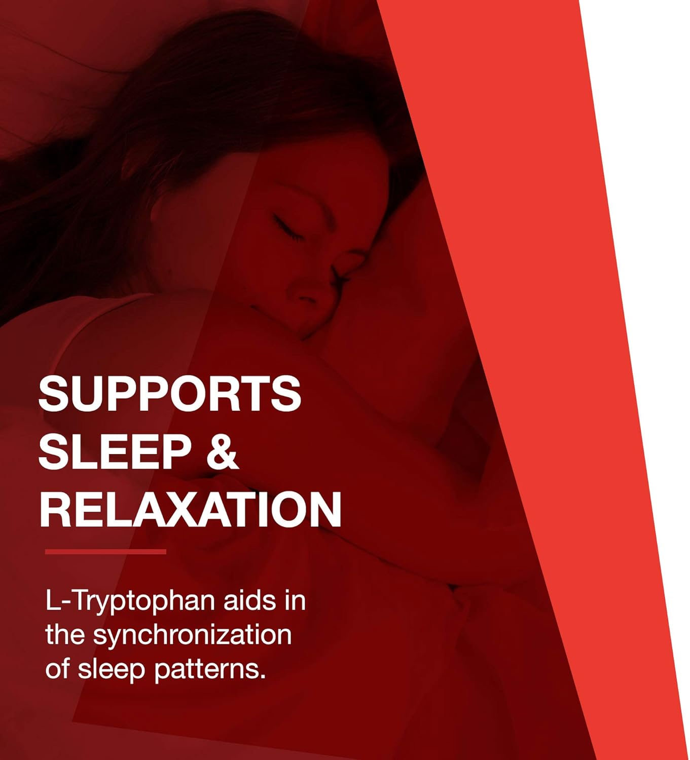 Protocol L-Tryptophan 500mg Capsules - Natural Stress Relief and Relaxation Support - 60 Vegetarian Capsules