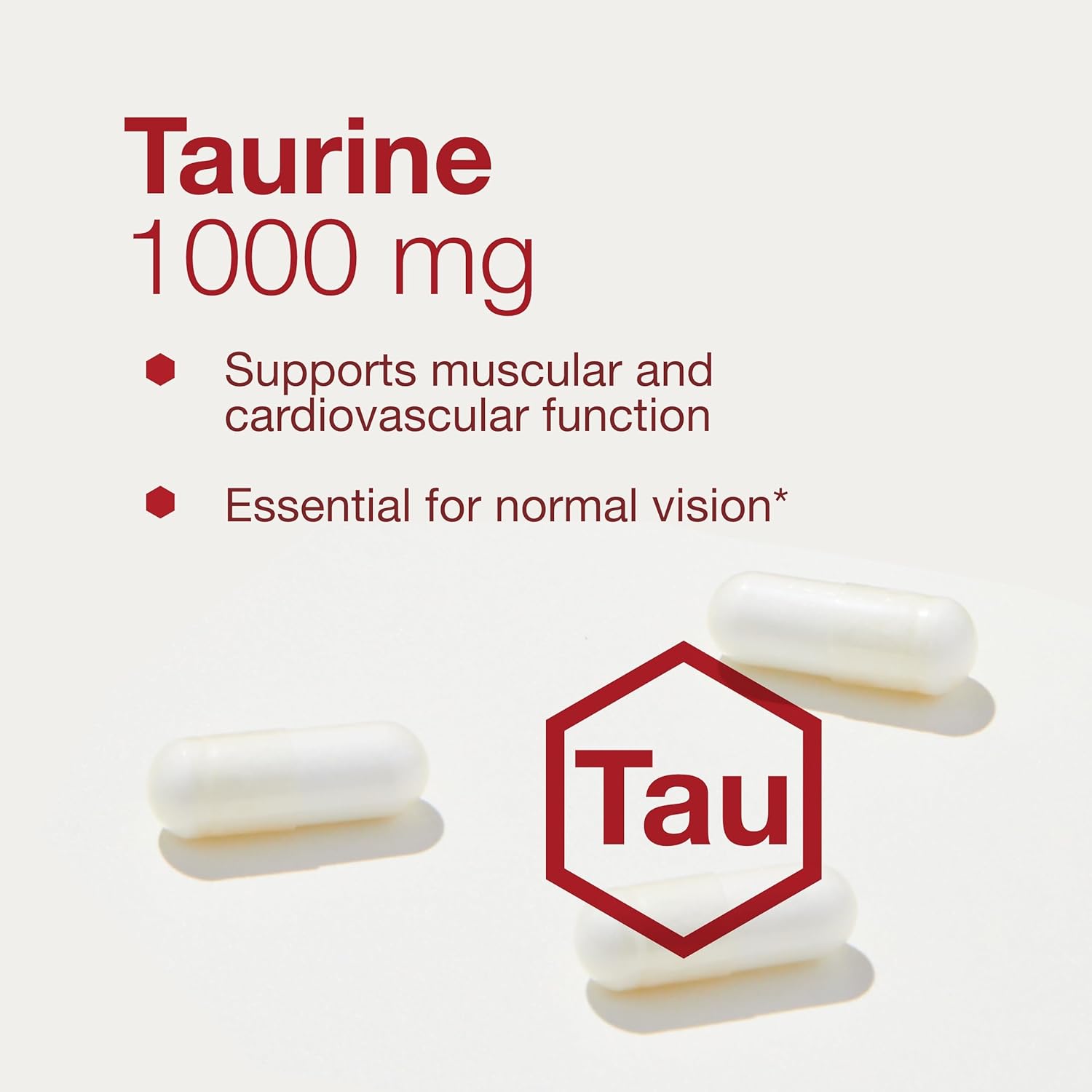 Protocol Taurine 1,000mg Capsules - Amino Acid Supplement for Muscle, Heart, Brain, and Eye Health - 100 Veg Capsules