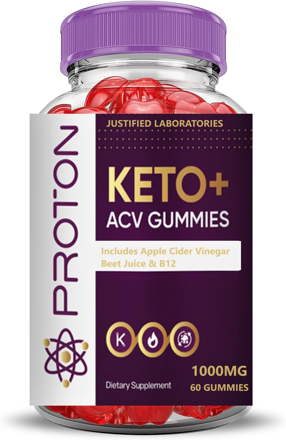 Proton Protein Keto ACV Gummies (10 Pack) - 1000MG Advanced Formula with Pomegranate & Beet Juice Powder - B12 Vegan Non GMO - BoostGo Australia
