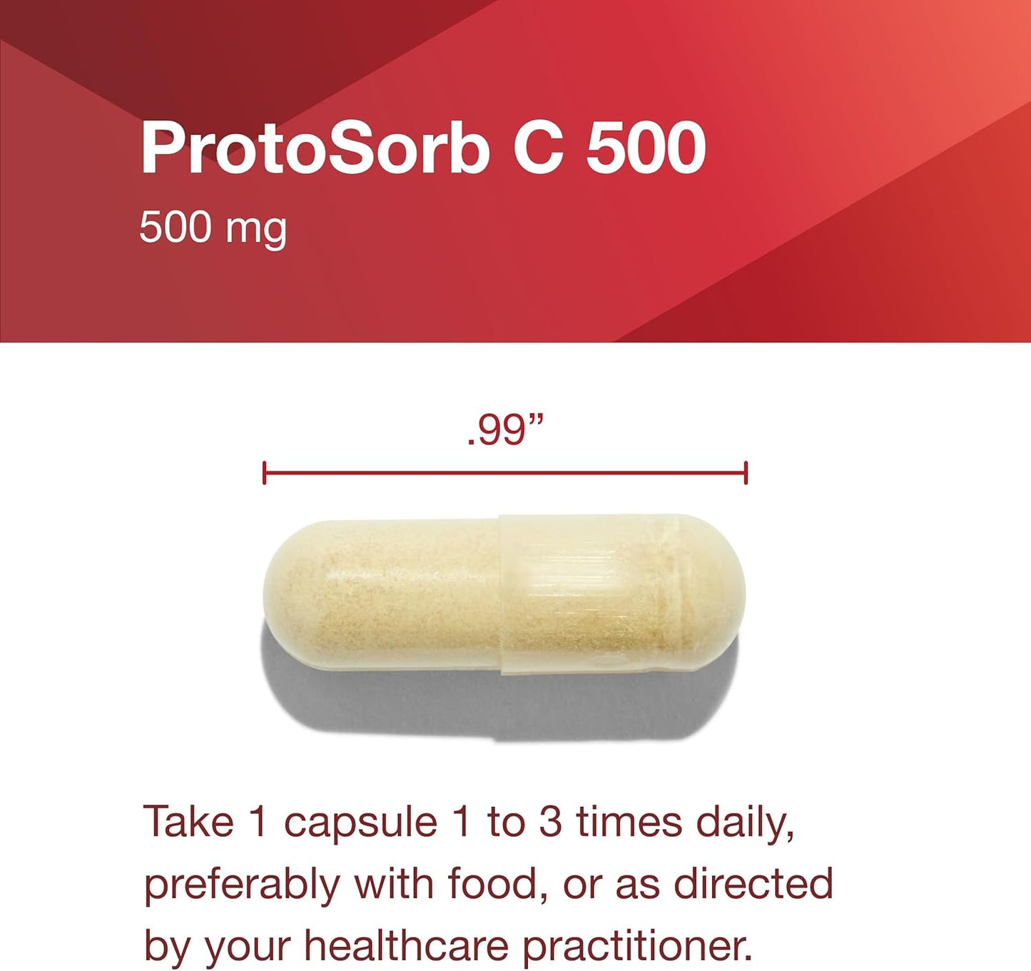 Protosorb C 500 Vitamin C Supplement with Alpha-Lipoic Acid for Immune and Bone Health - 100 Veg Capsules