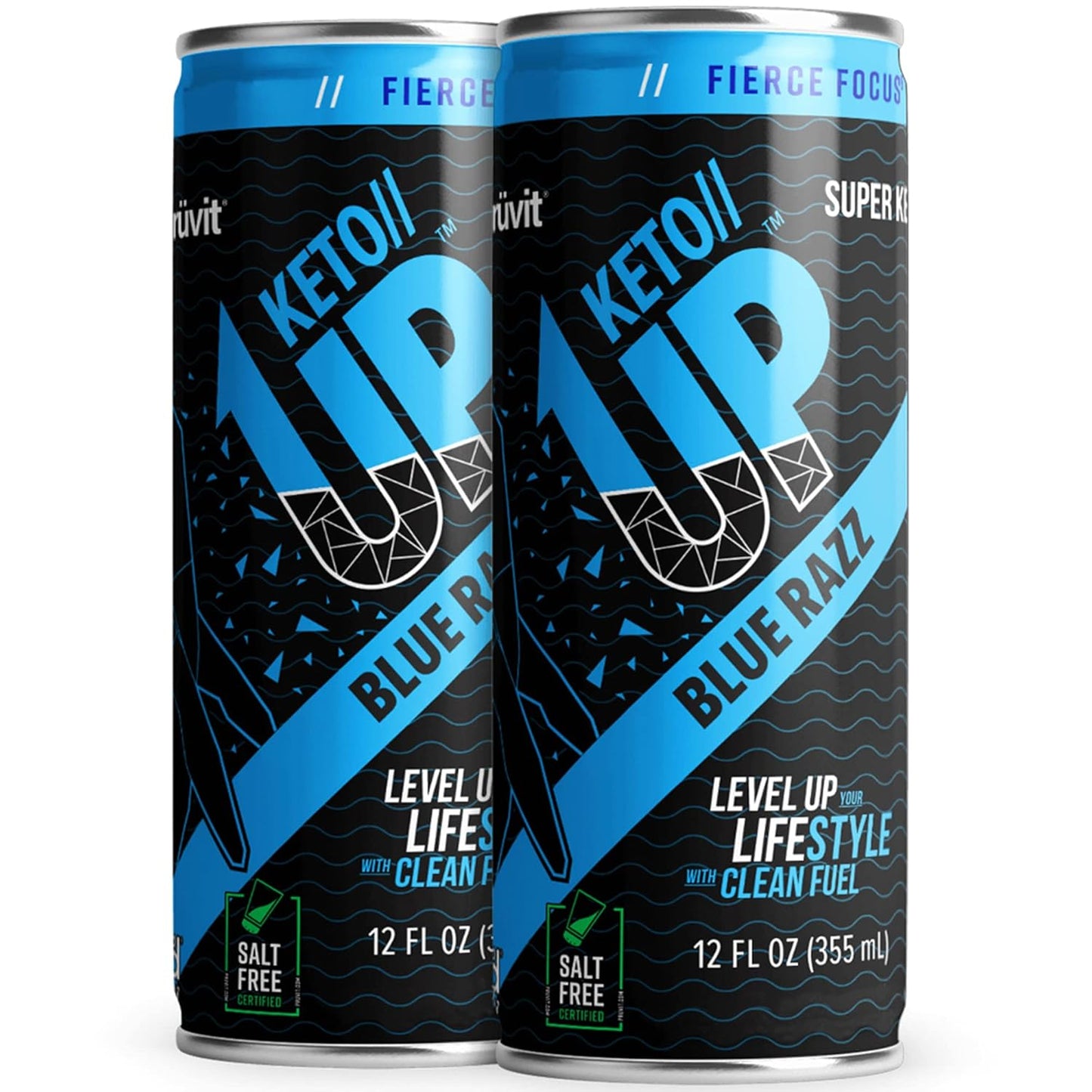 PRÜVIT Blue Razz Keto//Up® Ready-to-Drink Ketones - Focus Boost for Men and Women - 12 Pack