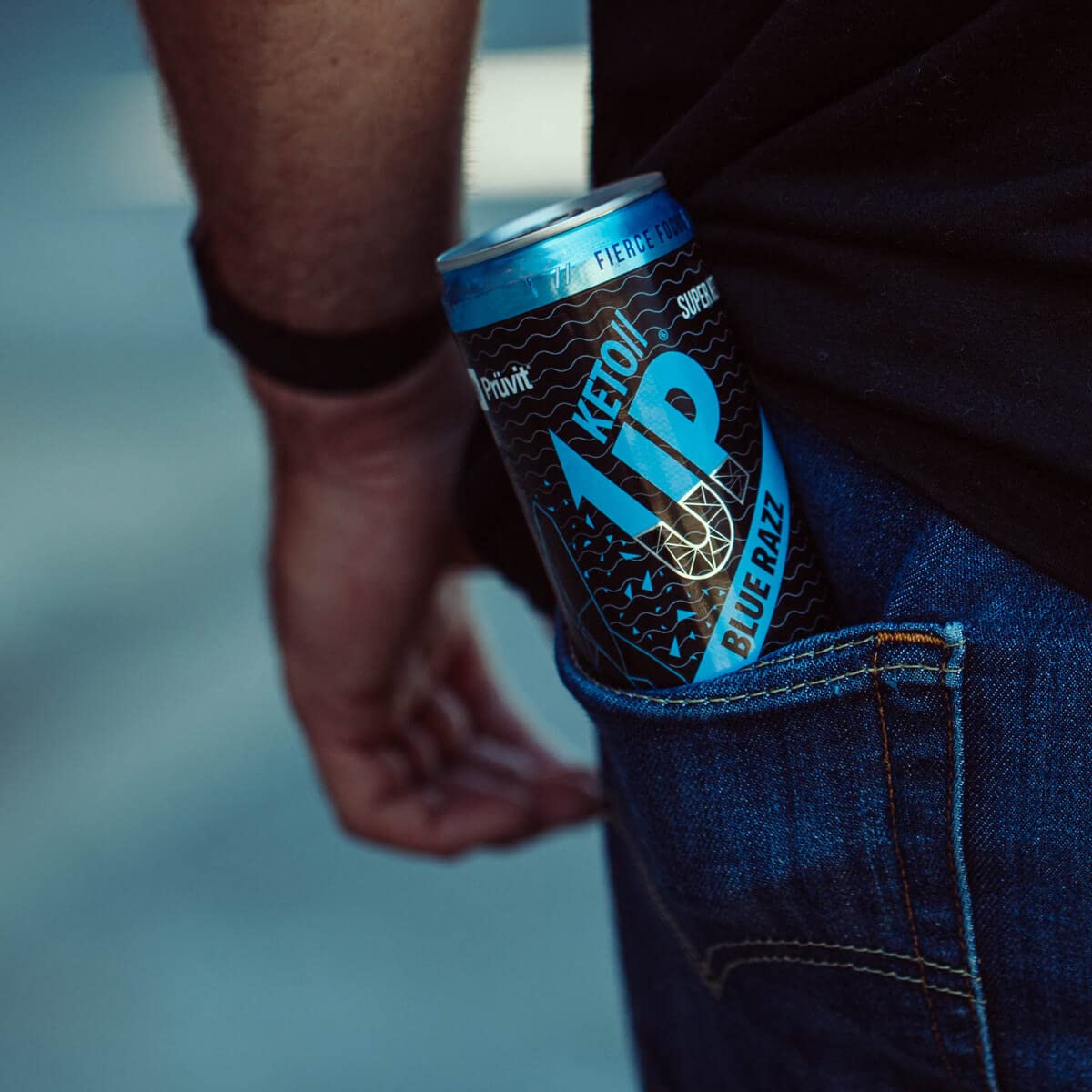 PRÜVIT Blue Razz Keto//Up® Ready-to-Drink Ketones - Focus Boost for Men and Women - 12 Pack