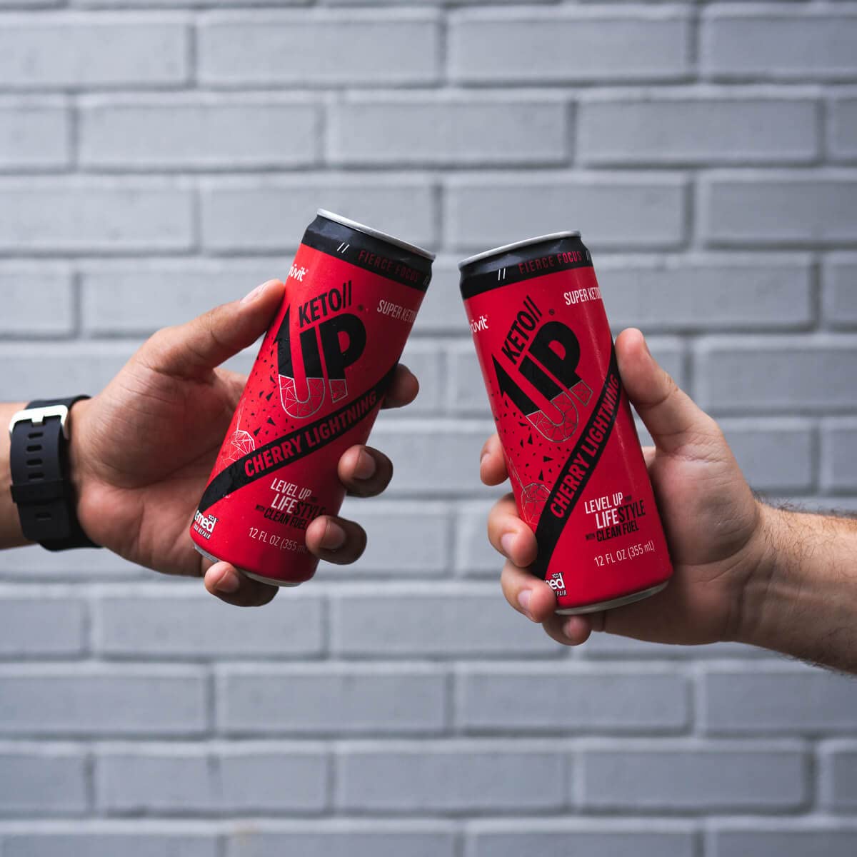 PRÜVIT Cherry Lightning Keto//Up® Drink - Ready-to-Drink Ketones for Focus - 12 Pack for Men and Women