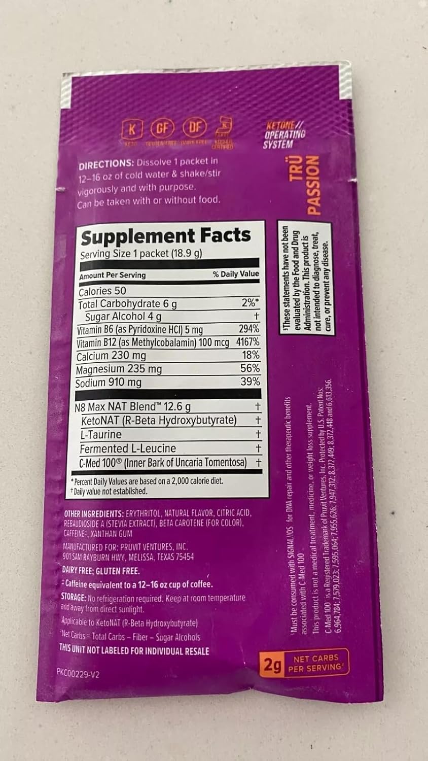 PRÜVIT KETO//OS NAT Everyday Obsession Variety Pack - 10 Charged Packets for Brain Clarity and Energy Boost