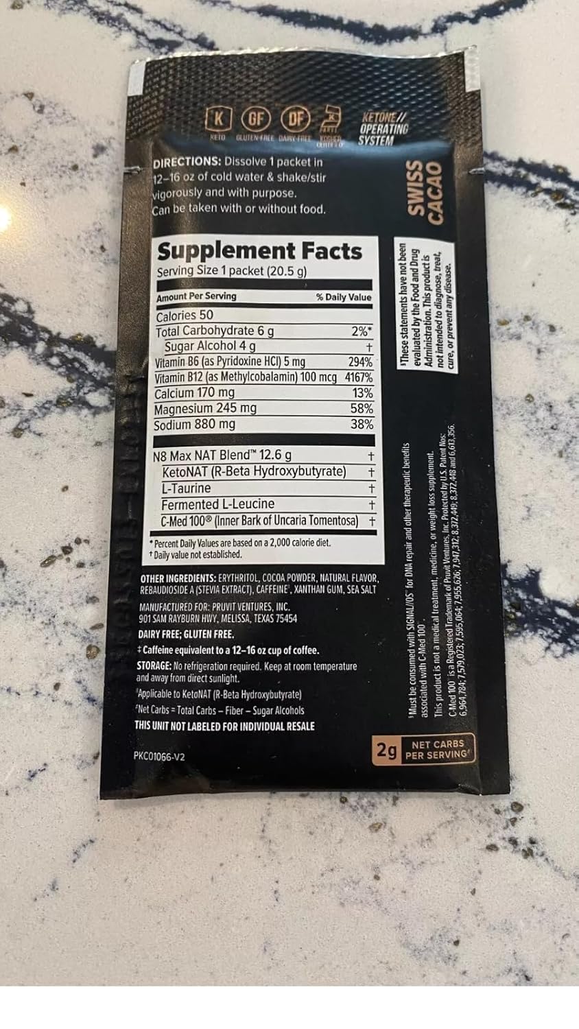 PRÜVIT KETO//OS NAT Everyday Obsession Variety Pack - 10 Charged Packets for Brain Clarity and Energy Boost