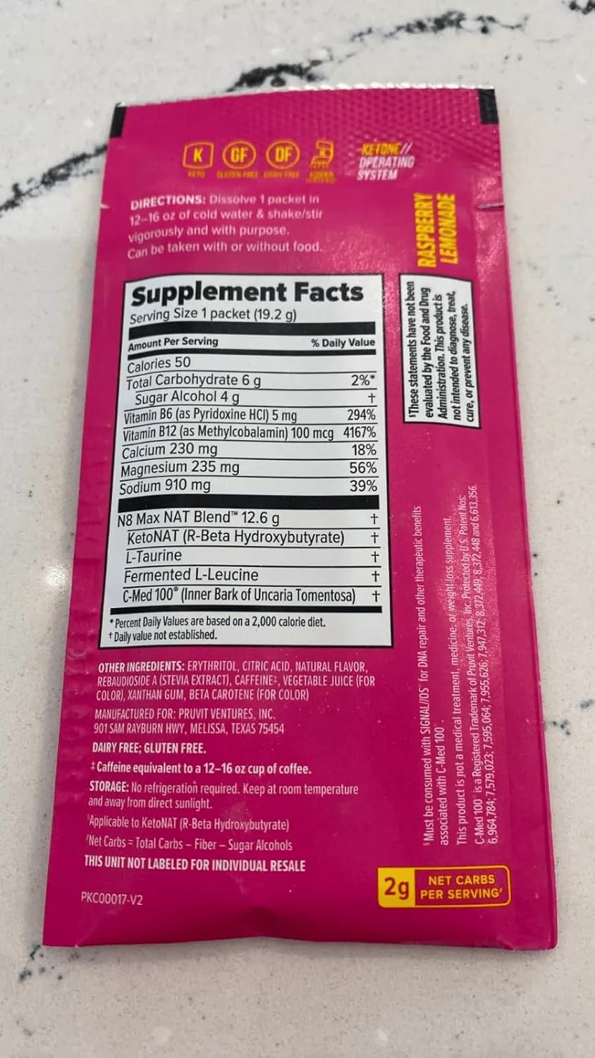 PRÜVIT KETO//OS NAT Everyday Obsession Variety Pack - 10 Charged Packets for Brain Clarity and Energy Boost