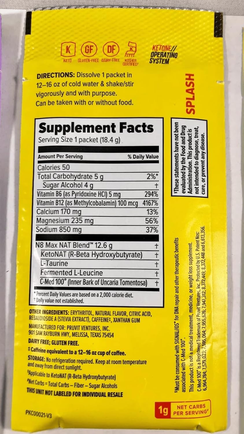 PRÜVIT KETO//OS NAT Everyday Obsession Variety Pack - 10 Charged Packets for Brain Clarity and Energy Boost