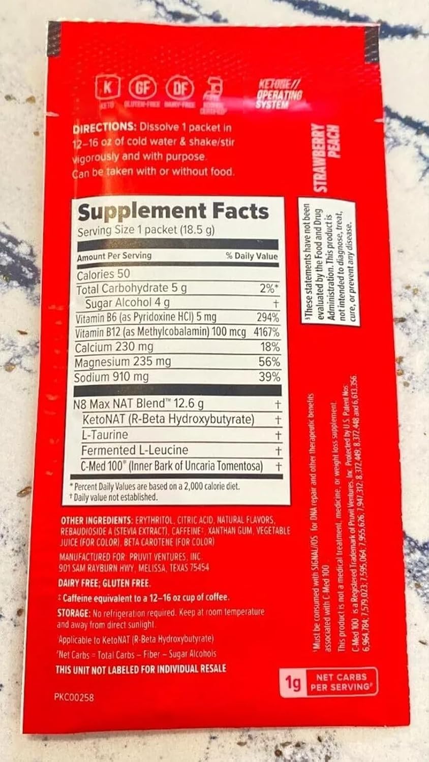 PRÜVIT KETO//OS NAT Everyday Obsession Variety Pack - 10 Charged Packets for Brain Clarity and Energy Boost