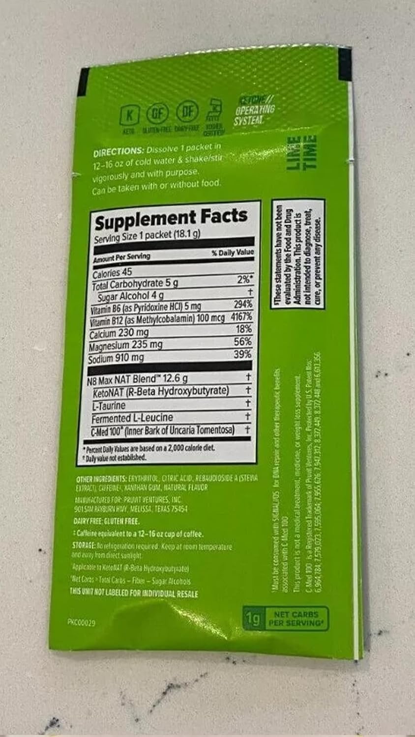 PRÜVIT KETO//OS NAT Everyday Obsession Variety Pack - 10 Charged Packets for Brain Clarity and Energy Boost