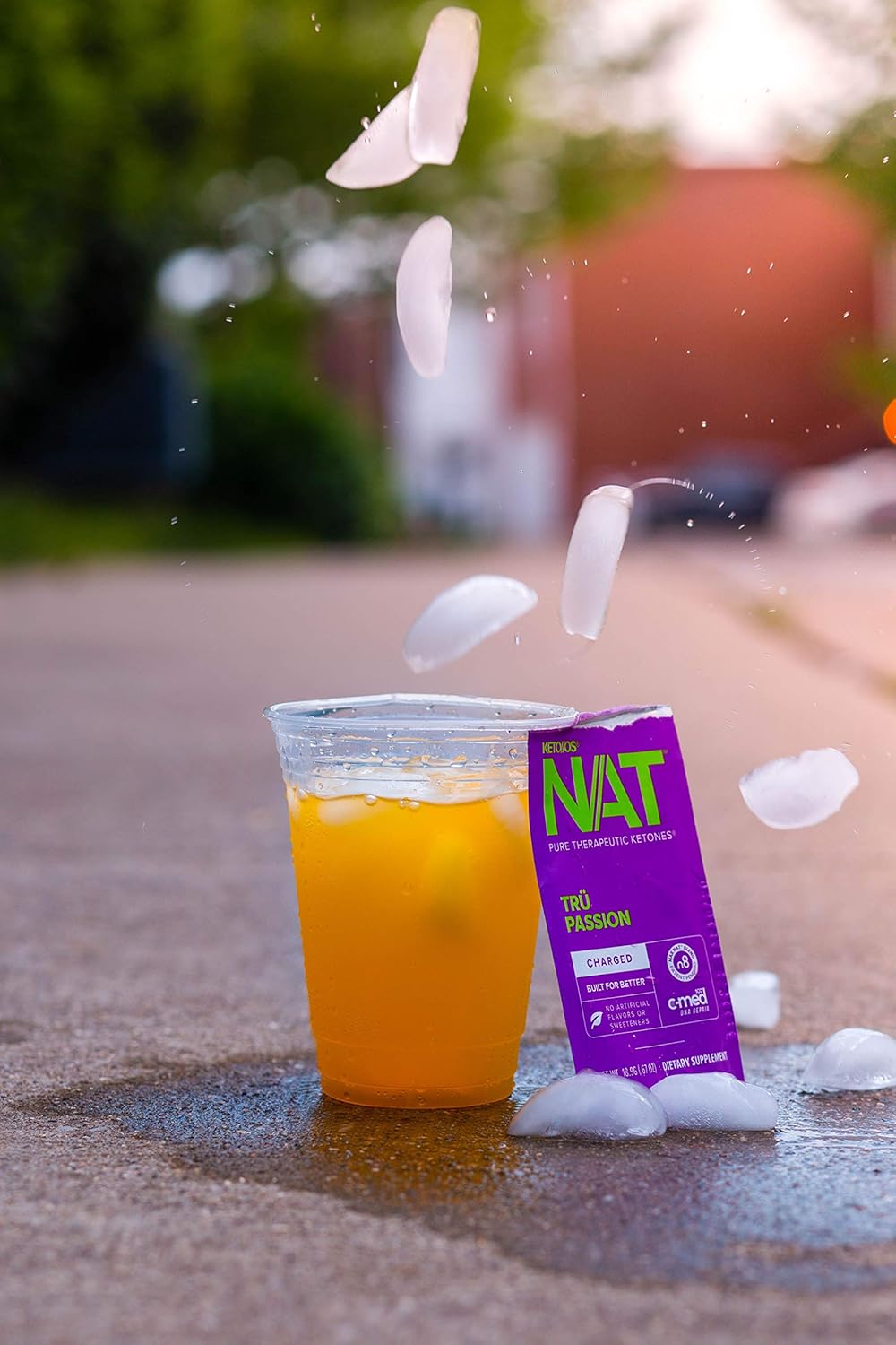 PRÜVIT Keto//OS NAT® Tru Passion Charged Exogenous Ketones - BHB Salts Workout Energy Boost Supplement for Men and Women (20 Count)