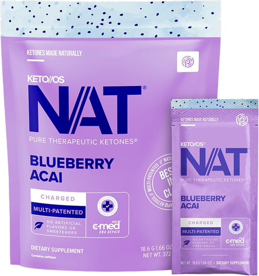 PRÜVIT OS NAT® Blueberry Acai Charged Supplements for Men and Women - 20 Count