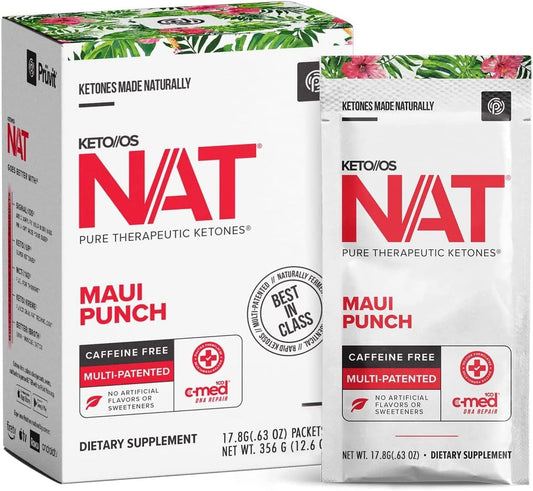 PRÜVIT OS NAT® Maui Punch Keto Supplements - Caffeine Free for Men and Women - 20 Count Pack