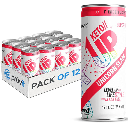 PRÜVIT The Unicorn Slam Keto//Up® Drink – Ready-to-Drink Ketones for Enhanced Focus - 12 Pack for Men and Women