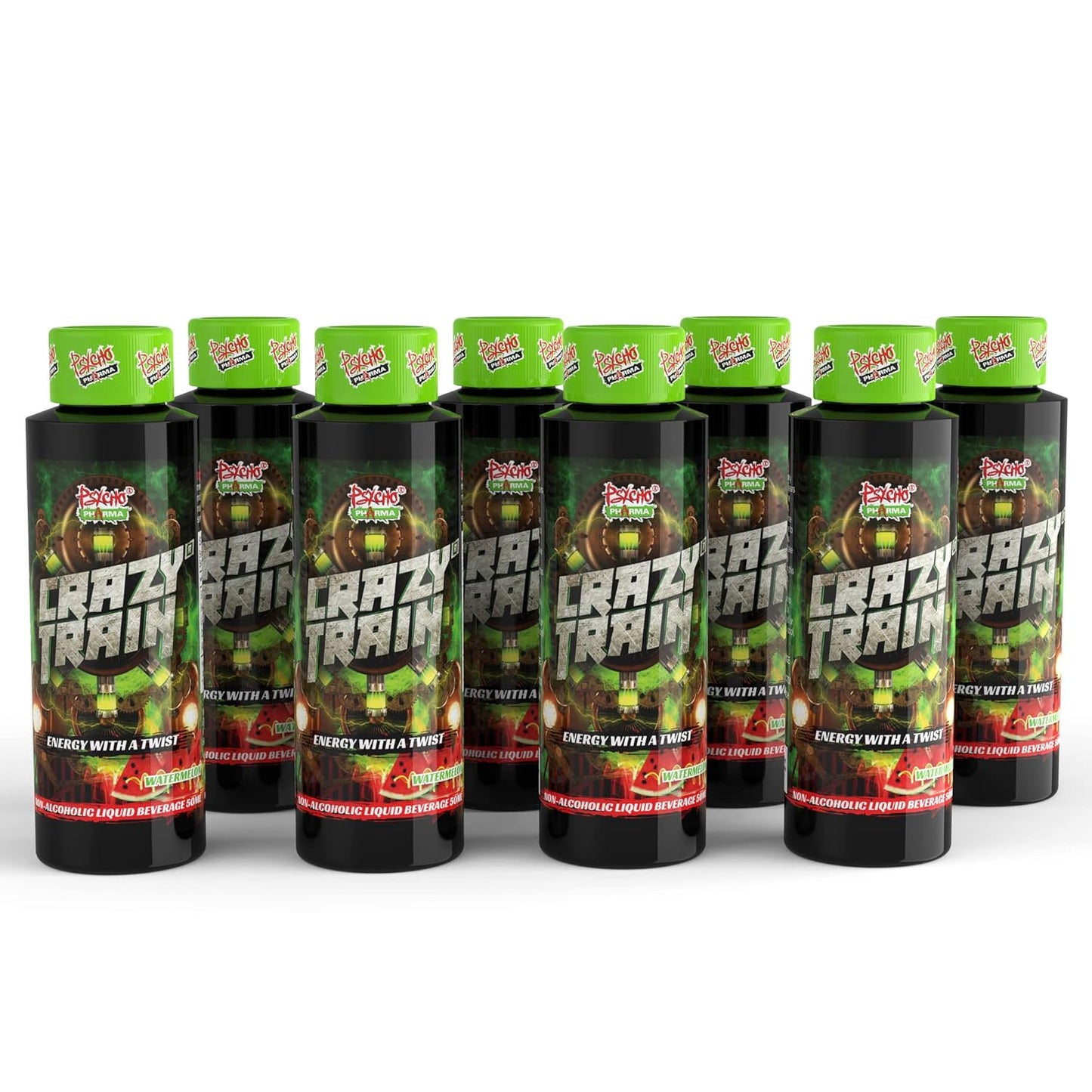 Psycho Pharma Crazy Train Non-Alcoholic Energy Shot with a Unique Twist