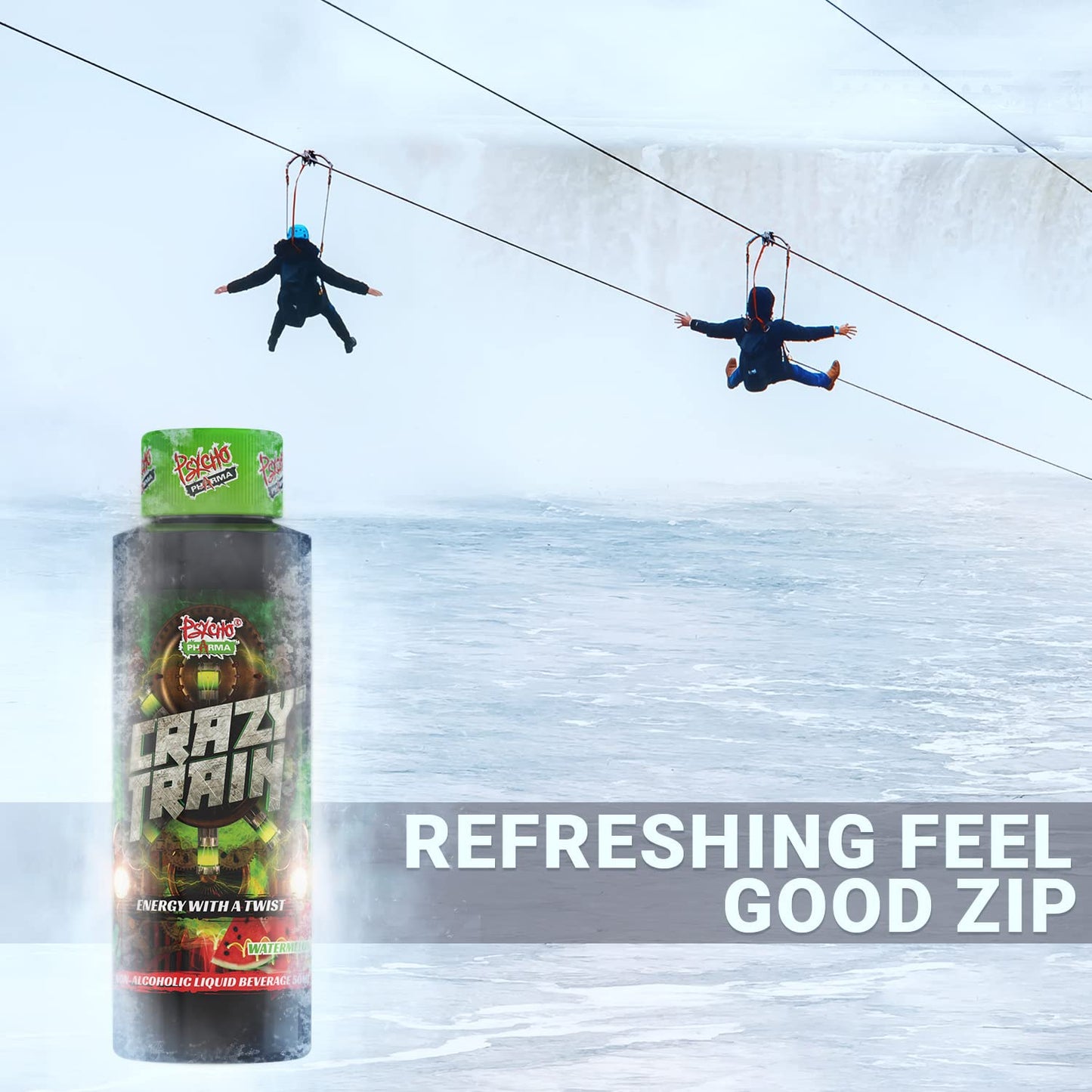 Psycho Pharma Crazy Train Non-Alcoholic Energy Shot with a Unique Twist