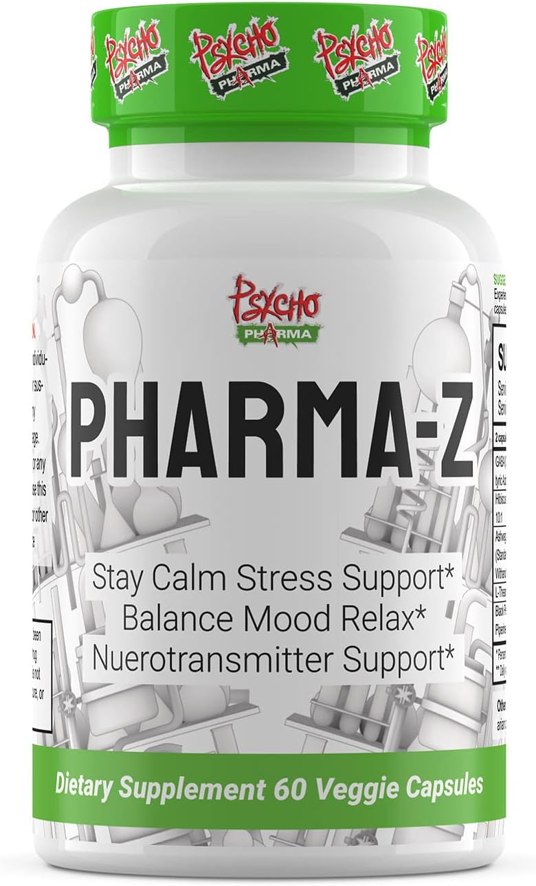 Psycho Pharma PHARMA Z (750mg GABA) Natural Stress Relief & Cognitive Function Enhancer for a "Feel-Good" Mood