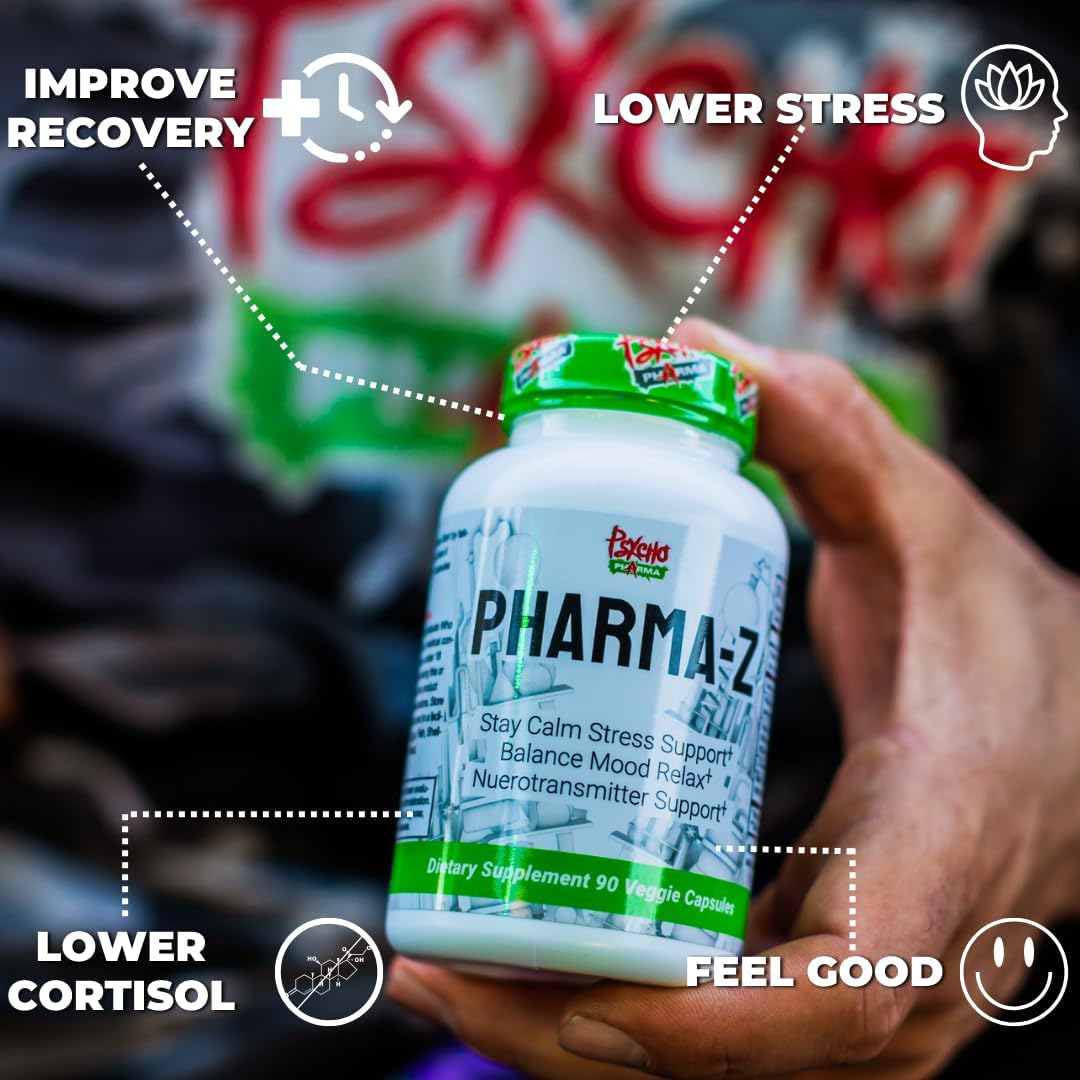 Psycho Pharma PHARMA Z (750mg GABA) Natural Stress Relief & Cognitive Function Enhancer for a "Feel-Good" Mood