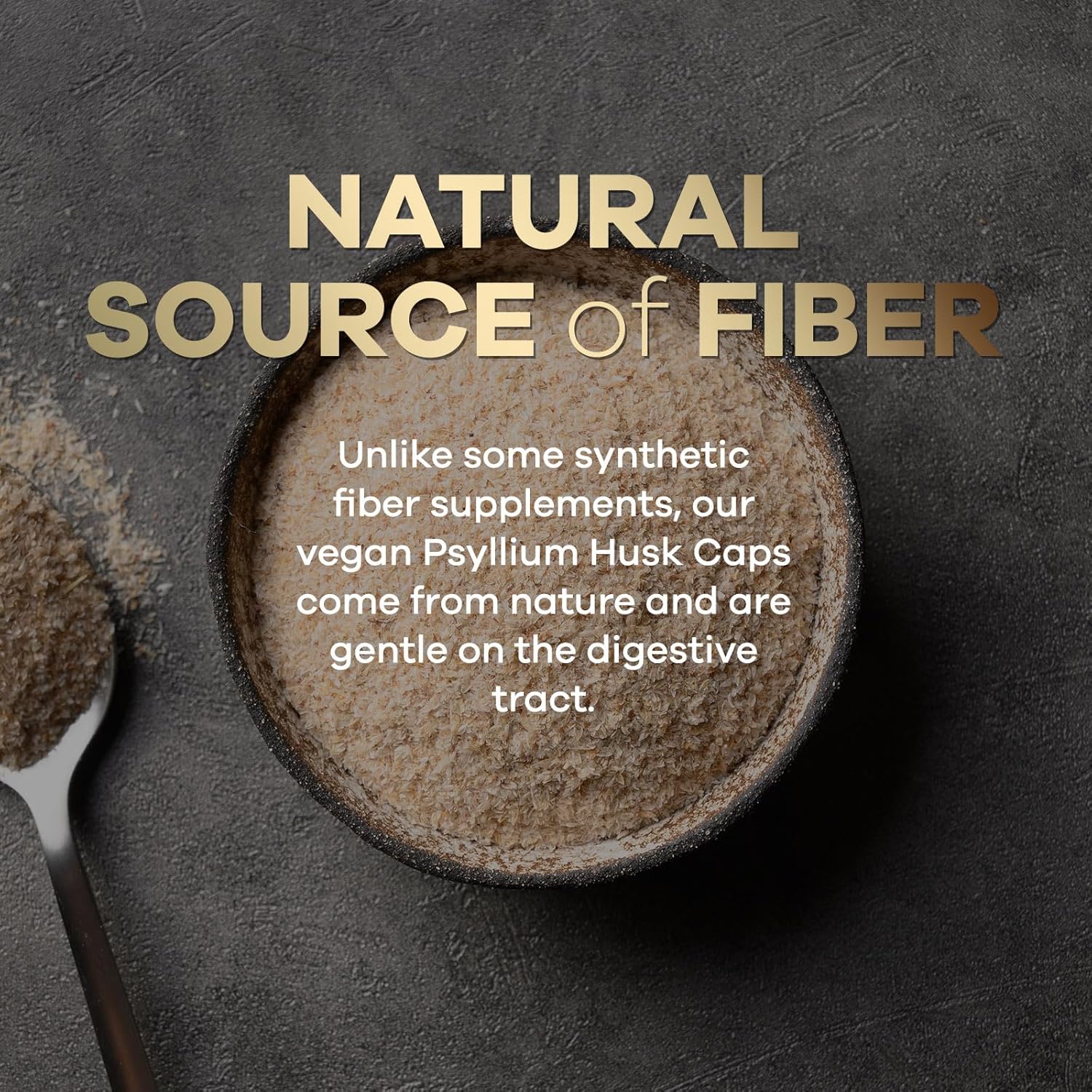 Psyllium Husk Fiber Capsules 1500mg - Natural Daily Fiber Pills for Digestive Health & Regularity - Non-GMO Plant-Based Soluble Fiber Supplement - 120 Capsules