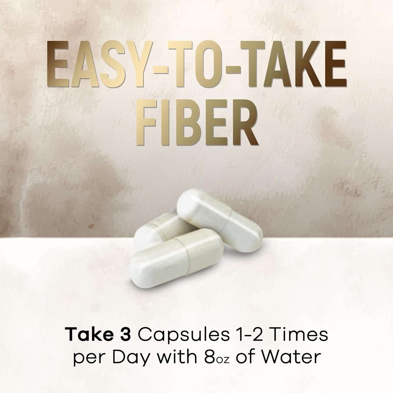 Psyllium Husk Fiber Capsules 1500mg - Natural Daily Fiber Pills for Digestive Health & Regularity - Non-GMO Plant-Based Soluble Fiber Supplement - 120 Capsules