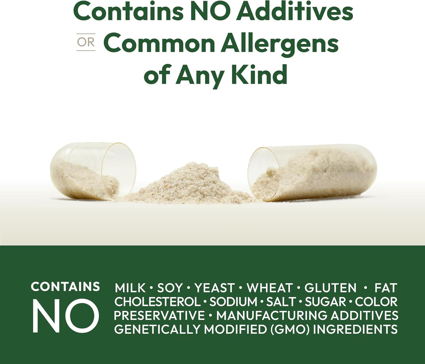 Psyllium Husk Powder Capsules - Gentle Fiber Supplement for Digestive Health -180 Count